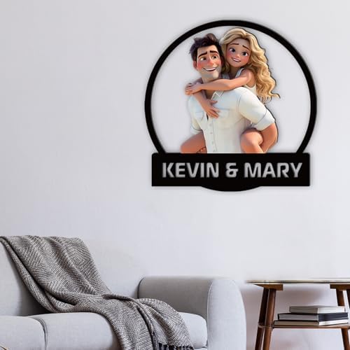 Personalized Cartoon Style 3D Photo Wooden Photo Frame Sign Custo...