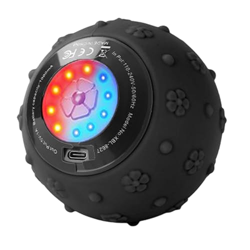 Rukjmqi Bolas de Masaje, Ligero y Recargable por USB en Silicona, Bola Vibratoria para Terapia, Para Viajes Gimnasio Hogar Yoga Oficina Exteriores