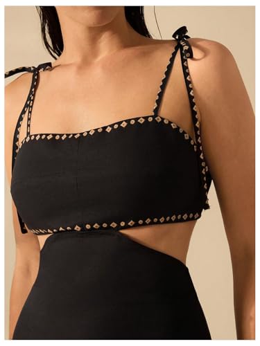 SOLY HUX Women's Summer Maxi Dress Boho Print Tie Shoulder Spaghetti Strap Cut Out Tie Back Cami Dresses Sundress3