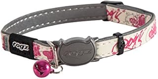 Rogz Catz GlowCat Collar, Pink Butterfly,3/8" Small