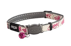 Rogz CB09-K Katzenhalsband Reflektierend Weiß/Rosa