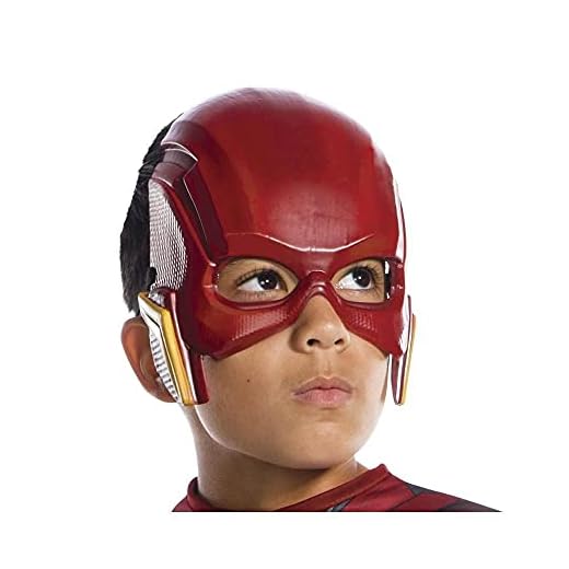 Rubie's DC Justice League Flash Mask för barn, officiell licensierad produkt, en storlek 3–10 år 34273