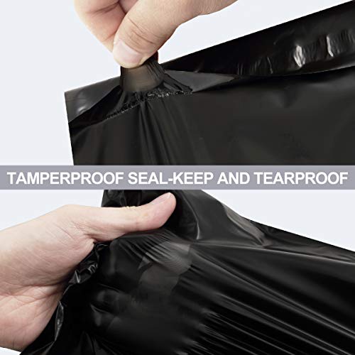 Image of UCGOU Poly Mailers 7.5x10.5 Inch Black 100 Pack Shipping Bags Strong Thick Mailing Envelopes Self Sealing Adhesive Waterproof and Tear Proof Boutique Packaging Postal for Clothing