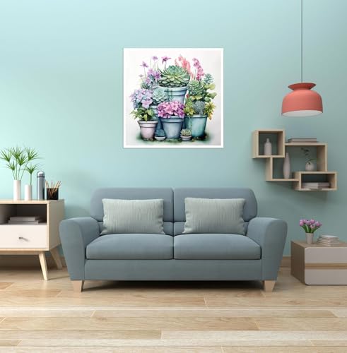 Canrichshop SZX-JH371-002 Succulent Plants Cross Stitch Kits For Beginners,Beginner Embroidery Kit For Adults,11Ct Counted Cross Stitch Kits thumb #2