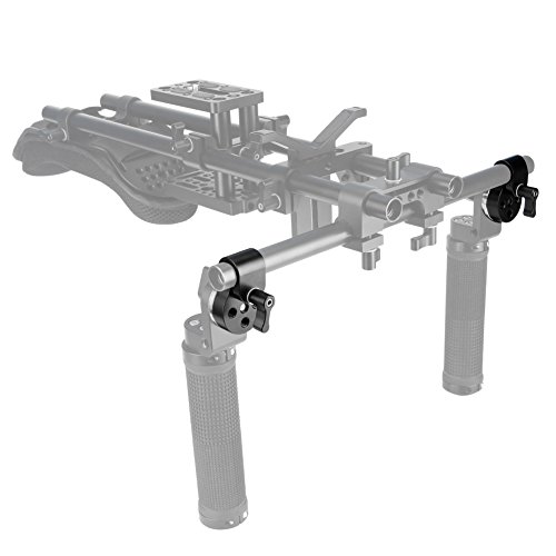 NICEYRIG 15 mm Schiene Rod Clamp mit Standard-Rosette Mount Adapter für DSLR Kamera Shoulder Rig Support System – Bild 4