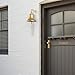 Heavy Duty Hanging Bell Dinner Bell Outdoor Bell Bracket Mount Wall Bell Indoor Rope Bell Ship/Boat/Nautical/Door/School/Reception/Home/Church Bell(Gold)