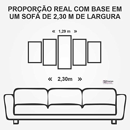 Quadro 5 Peças Escritório Direito Advocacia Deus 129 X 64cm