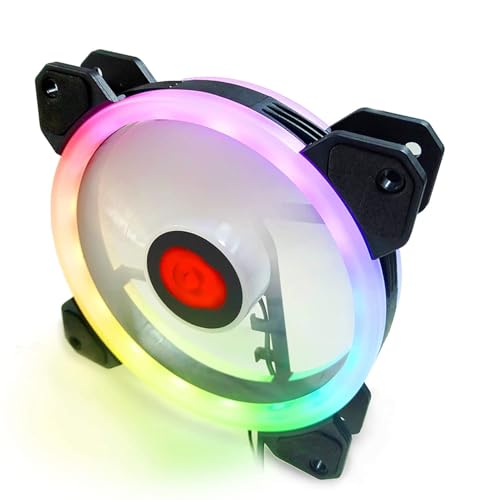 ENTWINO RGB Gaming PC Fan, RGB Ring LED Fans, Quite Cooling Computer Fans Cooler, CPU Case Cooler Fan - Image 2