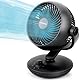 WOWDSGN Ventilator Leise, Tischventilator 24dB, Leistungsstarker 3D Turbo-Luftzirkulator - 100° & 80° Oszillation - 3 Geschwindigkeitsstufen für Schlafzimmer Wohnzimmer Büro Küchen - Schwarz