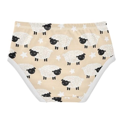 Cute Sheep Star Yellow Toddler Girls's Underwear 2T 23018852