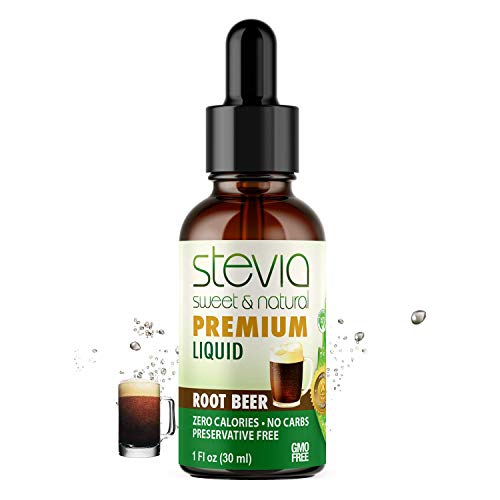 Root Beer PREMIUM QUALITY STEVIA DROPS | ORGANIC LIQUID STEVIA SWEETENER | BEST