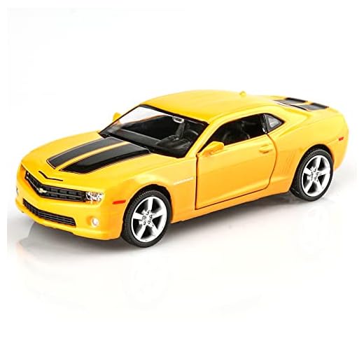 TOKAXI 1/36スケール シボレー カマロ ダイカストカーモデル カマロ バンブルビー プルバック おもちゃ 車 男の子 女の子 ギフト (イエロー)
