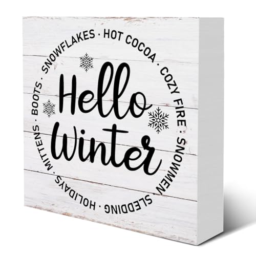Hello Winter Box Sign image