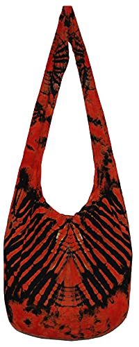 Image of TIE DYE Bohemian Hipster Hobo Boho Hippie Crossbody Bag Purse Black Tone 39 inch