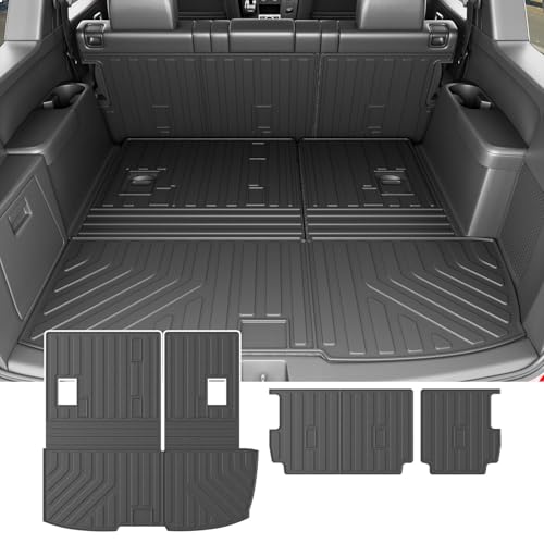 powoq Cargo Mat Compatible with 2009-2015 Honda Pilot Trunk Mat Cargo Liner TPE Trunk Liner 2nd Back...