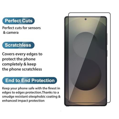 Image of POPIO Military-Grade Gorilla Tempered Glass For Samsung Galaxy S25 Ultra (Black) 9H Hardness, Edge-to-Edge Full Coverage, Anti-Scratch, Bubble-Free, Ultra Clear HD Glass, Oleophobic Coating, Face ID Compatible