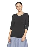 Mit regulärer Passform VERO MODA Damen Vmcare Structure O-Neck Blouse Noos Pullover, Dark Grey Melange, M EU