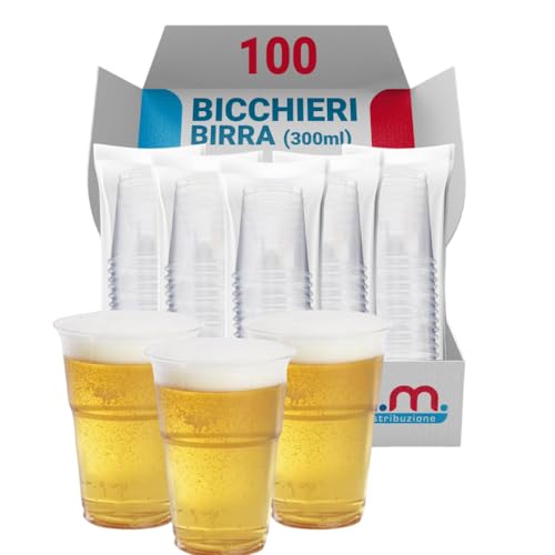 Kpack Bicchieri in PLASTICA Trasparente Birra MONOUSO