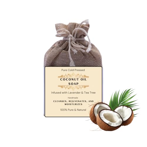 Coconut Oil Soap, Pure Cold Pressed, Lavender & Tea Tree, Handmad...