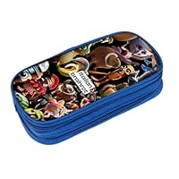 Italiano Brainrot Scuola Primaria Blu Doppio Strato Matita Astuccio Scatola di Cancelleria Storage Bag,Style 7