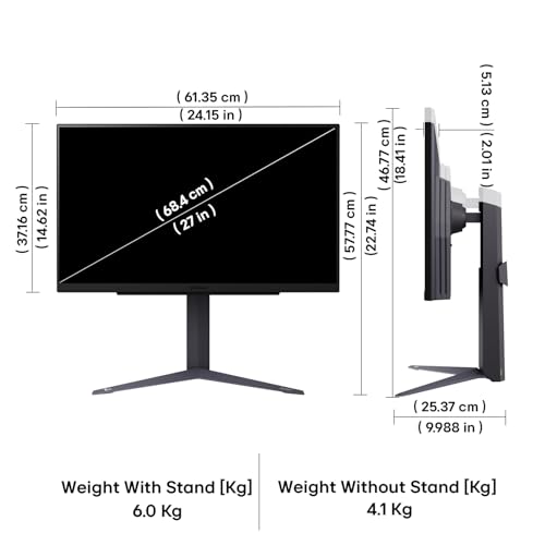 Image of LG 27GS75Q 68.47 cm (27 Inch) Ultragear QHD (2560x1440) IPS Gaming Monitor w / 180Hz (O /C 200Hz), 1ms (GtG), HDR10, NVIDIA G-SYNC Compatible, AMD FreeSync, 2xHDMI, Tilt /Height /Pivot Adjustable (Black)