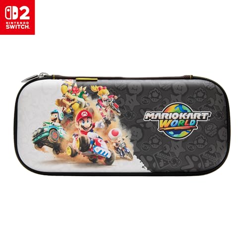 Image of PowerA Slim Case for Nintendo Switch 2 - Mario Kart World, Officially Licensed, Protective Case, Holds 10 Game Cards, Padded Screen Protector, Built-in Play Stand