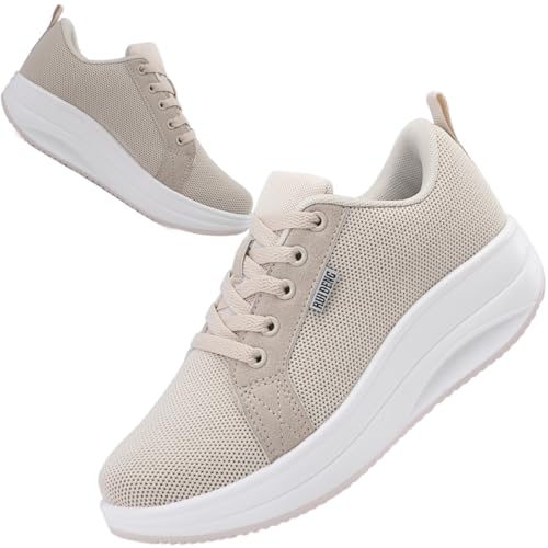 Image of Walking Shoes for Women Air Cushion Nurse Slip Resistant Work Sock Sneakers Food Service Platform Comfortable Weight Light