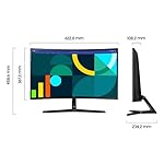 Samsung S36GD Essential Curved Monitor 27 Zoll, PC-Bildschirm mit VA-Panel, Full HD-Auflösung, 4 ms Reaktionszeit, Bildwiederholrate 100 Hz, Eco Saving Plus, Flicker Free, Schwarz, S27D366GAU – Bild 2