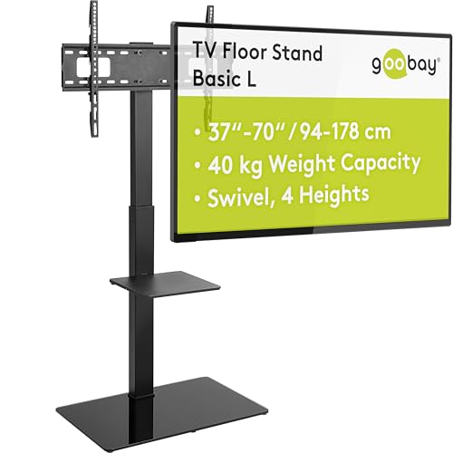 Meuble TV pied de sol goobay VESA 600x400 pour grand écran plat 40kg