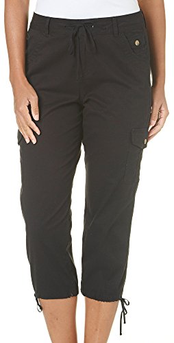 Caribbean Joe Women's Cargo Capri Pant with Tie Leg