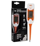 Premium Haustier-Thermometer für Tierbesitzer von Hunden, Katzen, Pferden, flexible digitale Temperatursonde inklusive Tierärztlichen Hobdays Chart