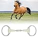 Buachois Horse Snaffle Bit Stainless Steel Roller Ring Snaffle Bit Mouth Bit Equestrian Tack for for 125mm Horse Mouth