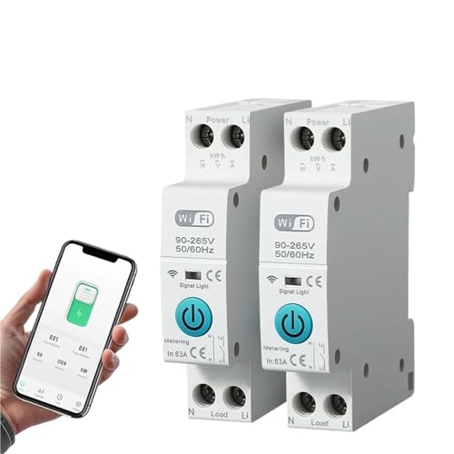 Compteur d'énergie WiFi et disjoncteur connecté 20A avec commande vocale Smart