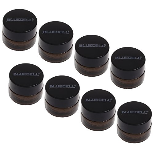 BCP 8pcs Amber Color 5ml Glass Small Thick Wall Empty Cosmetic Containers Glass Sample Jars