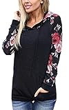 Angashion Women's Floral Printed Long Sleeve Pullover Hoodies Sweatshirt...