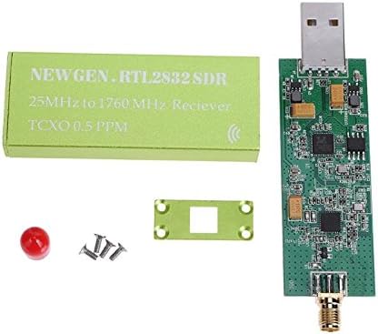 USB Adapter RTL-SDR RTL2832U + R820T2+ 1Ppm TCXO TV Tuner Stick Receiver, Green, 158888