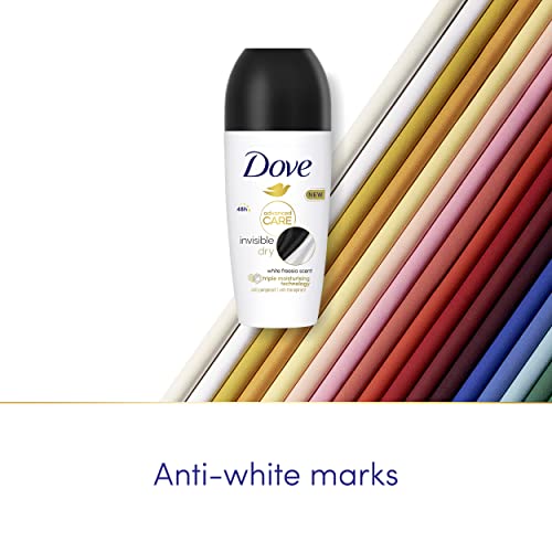 Dove Advanced Care Invisible Dry Anti-perspirant Deodorant pack of 6 with Triple Moisturising technology roll-on for 48 hours of protection 50 ml - Image 5