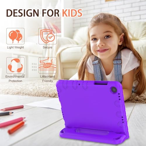 BMOUO Kids Case for Samsung Galaxy Tab A9+/A9 Plus 11 Inch 2023 (SM-X210/X216/X218), with Screen Protector, Shockproof Samsung Galaxy Tab A9 Plus Case for Kids, Purple by BMOUO - Image 8