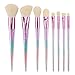 Produktbild 8pcs Regenbogen-Diamant-Kristall Make-up Pinsel Set Foundation Blending-Puder-Augen-Gesichts-Bürsten-Kosmetik-Beauty-Tools Make Up (Handle Color : Violet)