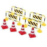 OUNONA 8 Stück Verkehrshütchen Teilig Absperrungen für Simulation von Straßensperren und Verkehrsschildern Sicher und Langlebig für Lernspielzeug und Bauprojekten