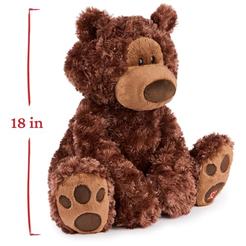 Image of GUND Philbin Classic Teddy Bear, Premium Stuffed Animal for Ages 1 and Up, Chocolate Brown, 18 inch