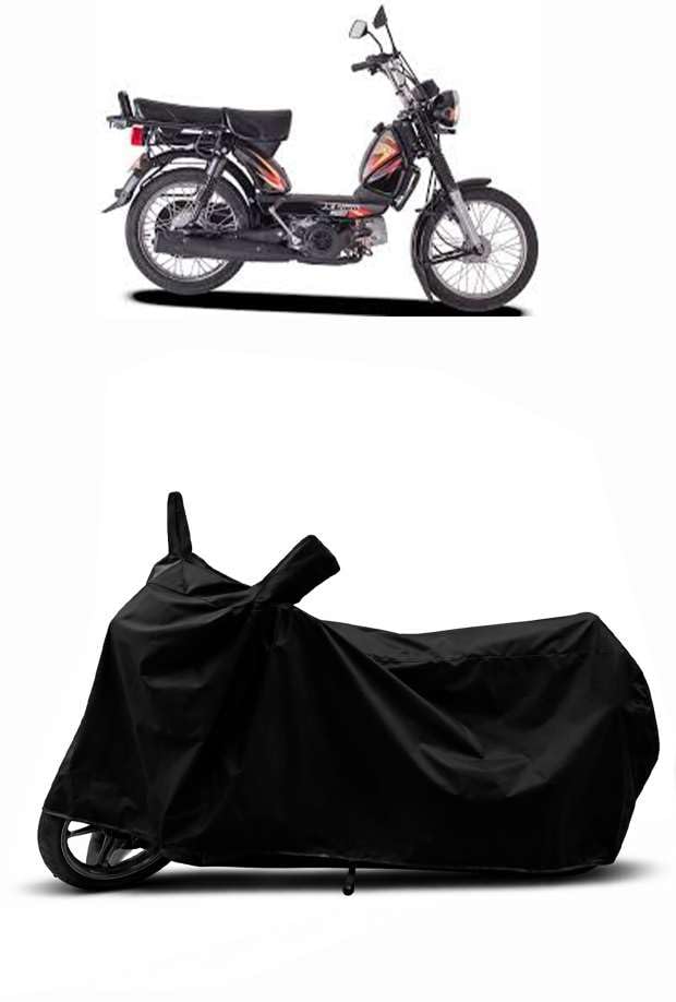Image of Heavy Duty Waterproof Scooty & Bike Cover for Tvs XL 100 - UV Resistant, Dustproof & Rain Protection, All-Weather Outdoor Cover for Bikes & Scooty with Buckle Straps