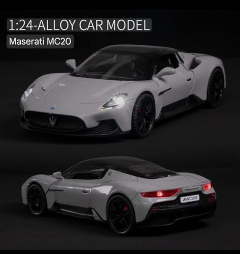 Image of Exclusive Alloy Metal Pull Back Die-Cast Car Diecast Metal Pullback Toy Car with Openable 6 Doors,Light Music Boys Gifts Toys (1:24 Big Mclarean MC20 - Multicolor)