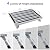 Risornda Extra Large RV Step Stool, 19" x 14.5" RV Step, Aluminum RV Step 4-Level Height Adjustable, Camper Foldable Step Supports Up to 1500 lbs with Non-Slip Strip for Travel Trailer.