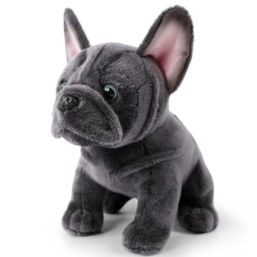 Otbushit Animale di pezza Bulldog Francese Peluche Realistico di Bulldog Francese da 8, 7 Pollici Simpatico Animale di Peluche a Forma di Cucciolo Morbido per Ragazzi e Ragazze