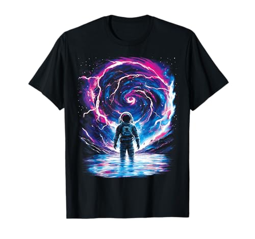 Astronaut Cosmic Storm Outer Space Galaxy Science T-Shirt