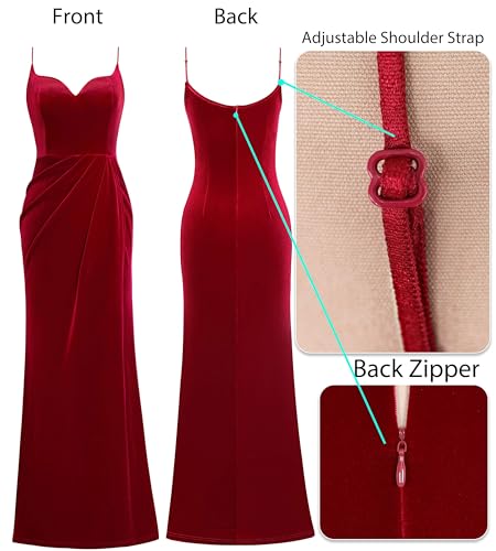 Image of VFSHOW Womens Sexy Spaghetti Strap Formal Prom Evening Gala Long Maxi Dress