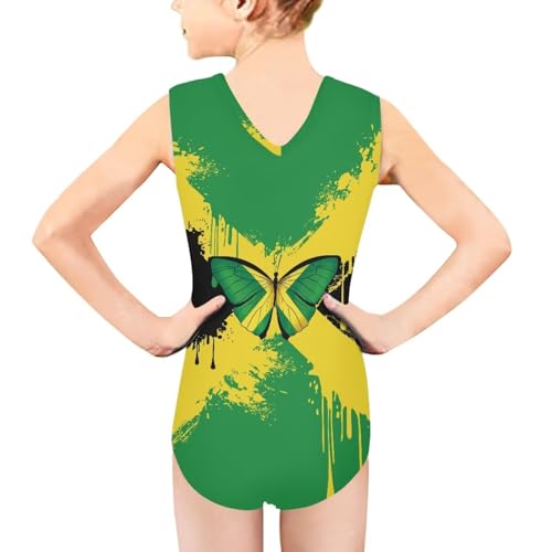 Image of Girls Cartoon Pattern One-Piece Swimsuits Sport Racer Swimwear Beach Bathing Suit, Size 5-14