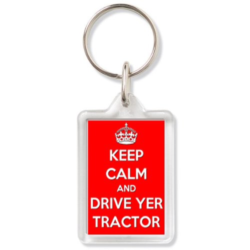 Pukka PrintingKeep Calm And Drive Yer Tractor - Keyring (Standard: 35x24mm)