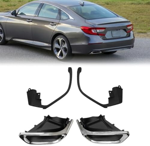 KARPAL Left and Right Exhaust Muffler Tail Pipe Tip with Bracket Fit for 2018-2020 Honda Accord
